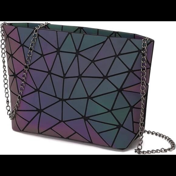 Holographic Purse Geometric Purse Luminous Handbag Purse - Picture 1 of 7